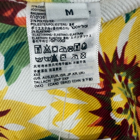 American Apparel Yellow Brown Mini Skirt Size Medium - Picture 2 of 9